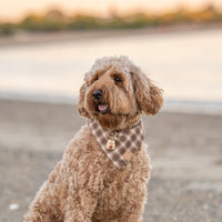 Mocha Plaid Flannel Bandana