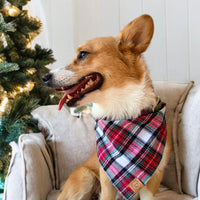 Merry & Bright Plaid Flannel Bandana