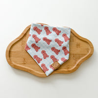 Blue Gingham Doodle Bandana
