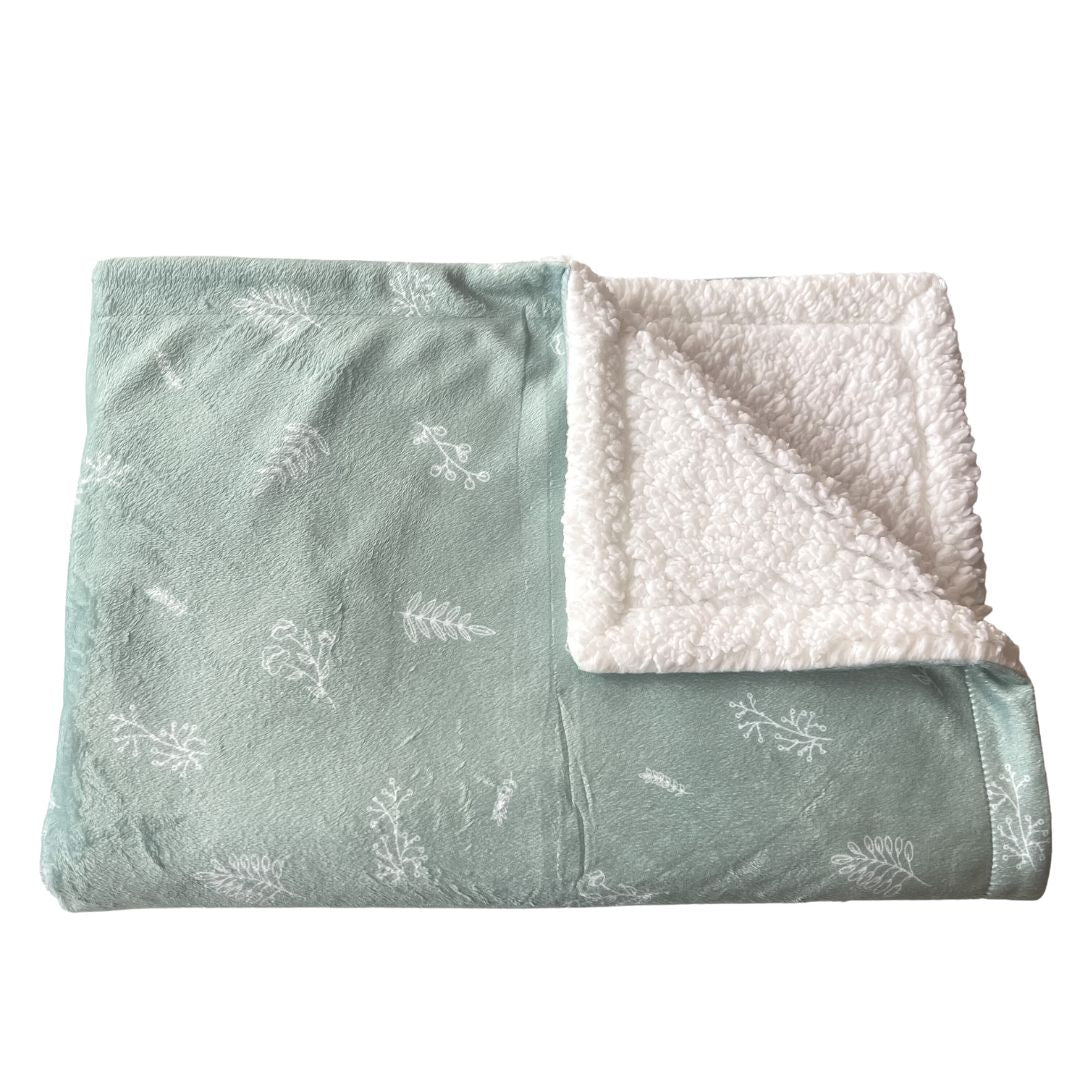 Earthy Boho Sage Dog Blanket