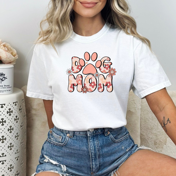 Retro Spring Dog Mom T-shirt