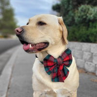 Happy Holidays Flannel Sailor Bow