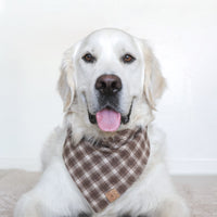 Mocha Plaid Flannel Bandana