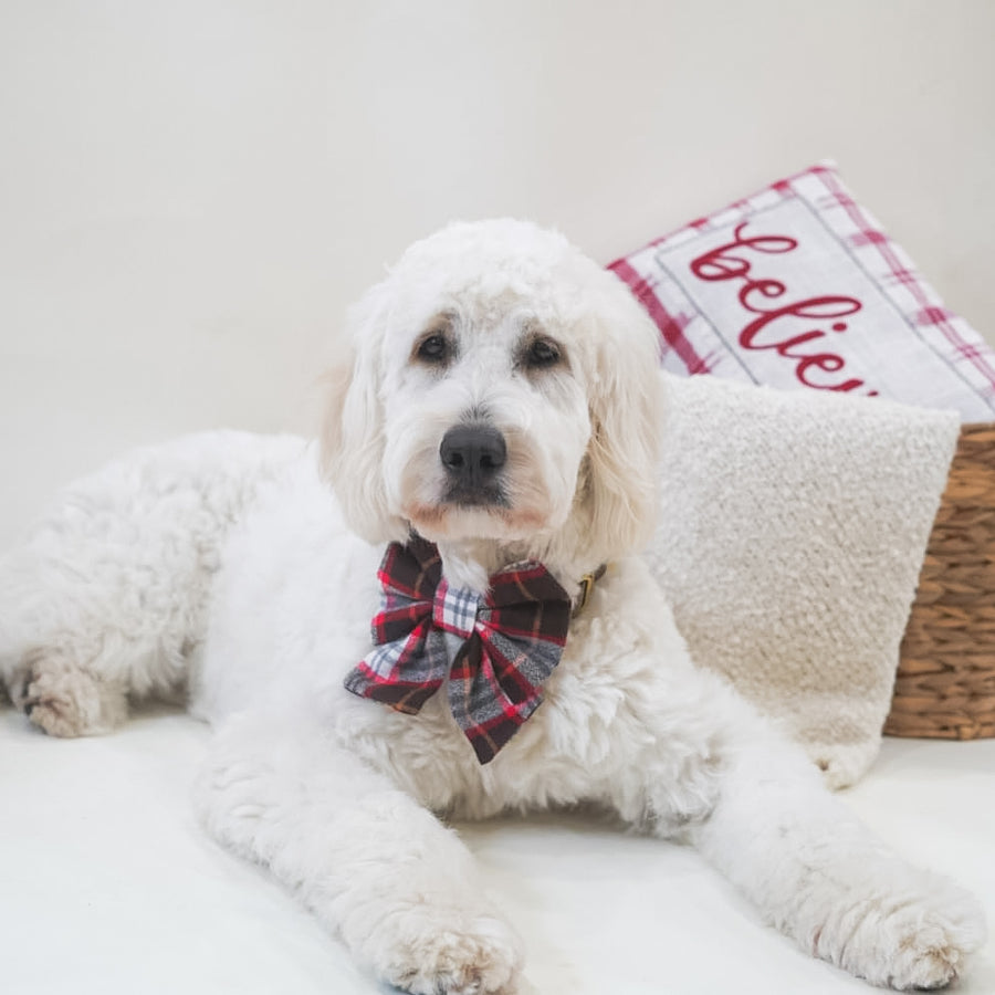Woodland Plaid Flannel Sailor Bow