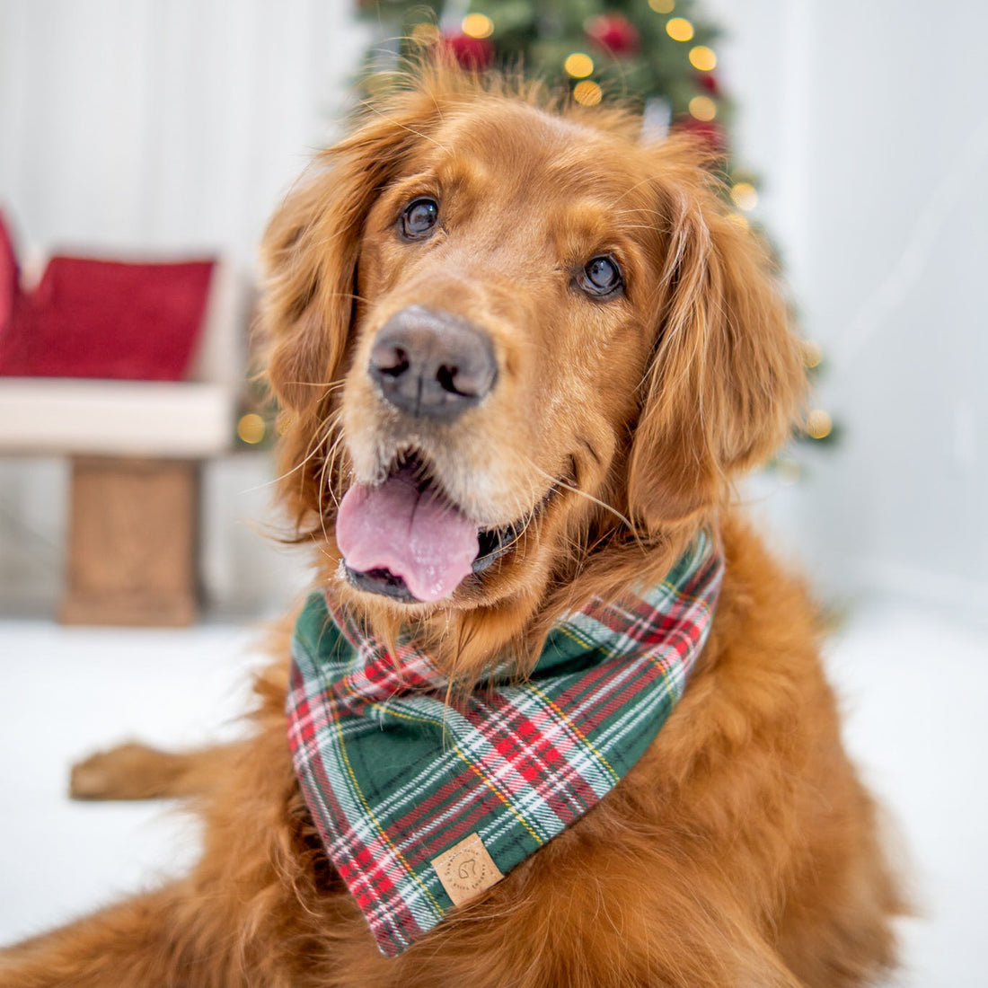 Evergreen Plaid Flannel Bandana
