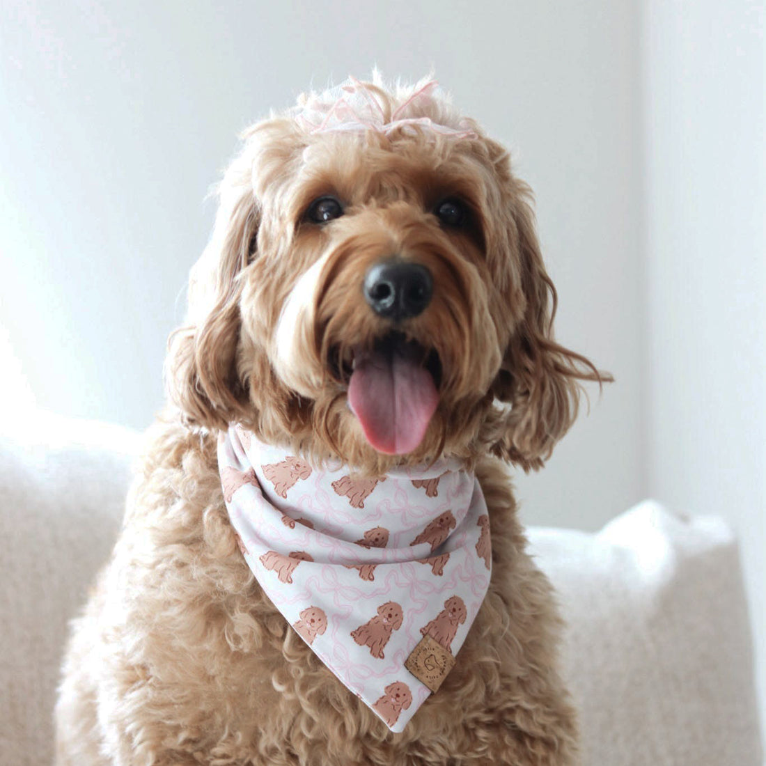 Pretty Pink Doodle Bandana