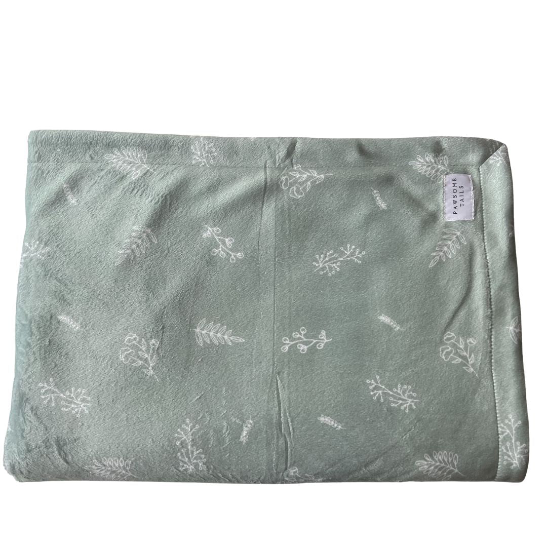 Earthy Boho Sage Dog Blanket
