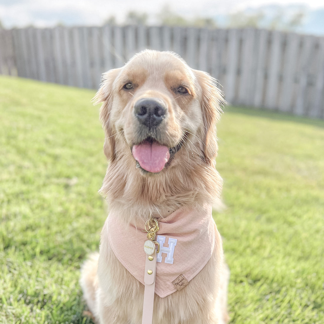 Airy Blush Letterman Bandana