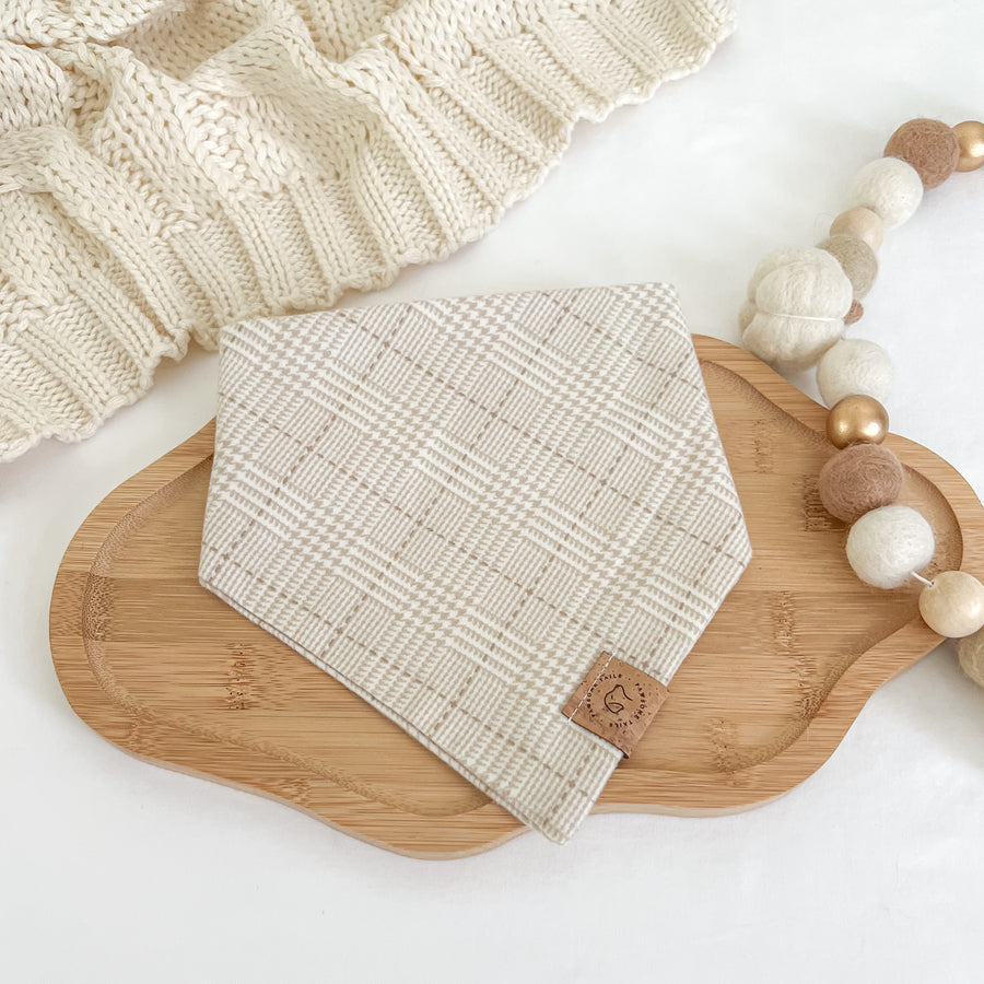 Oatmeal Plaid Flannel Bandana