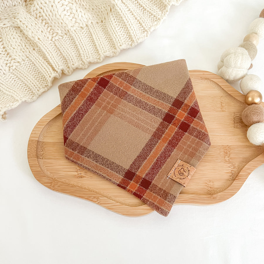 Hazelnut Plaid Flannel Bandana