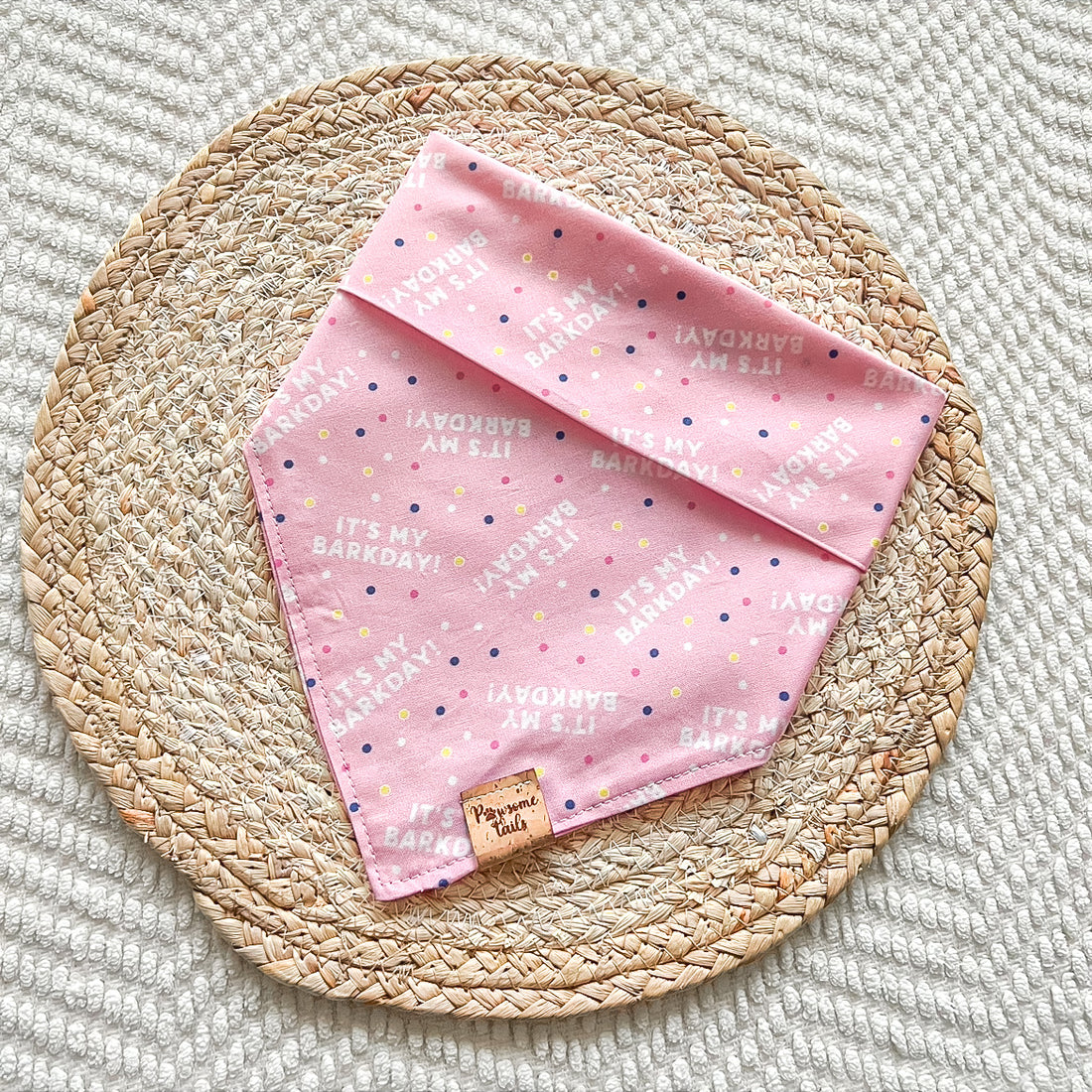 BarkDay Pink Bandana