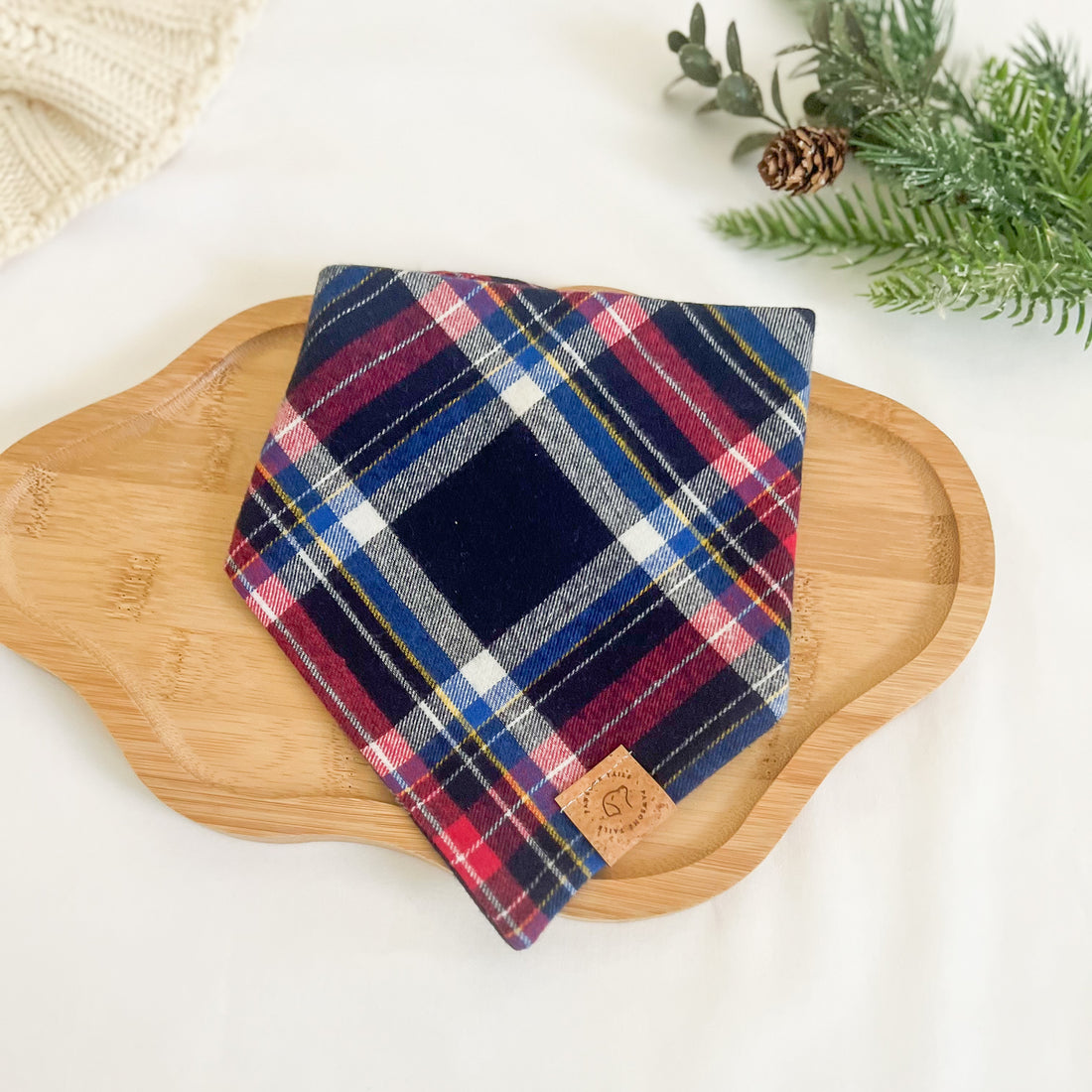 Midnight Plaid Flannel Bandana