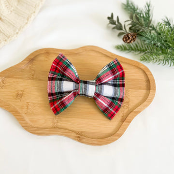 Merry & Bright Plaid Flannel Bow Tie