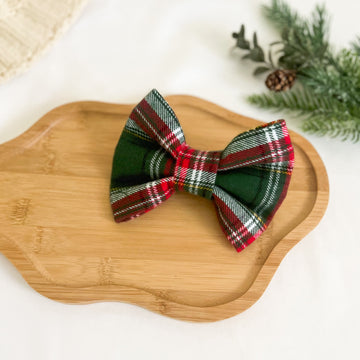 Evergreen Plaid Flannel Bow Tie