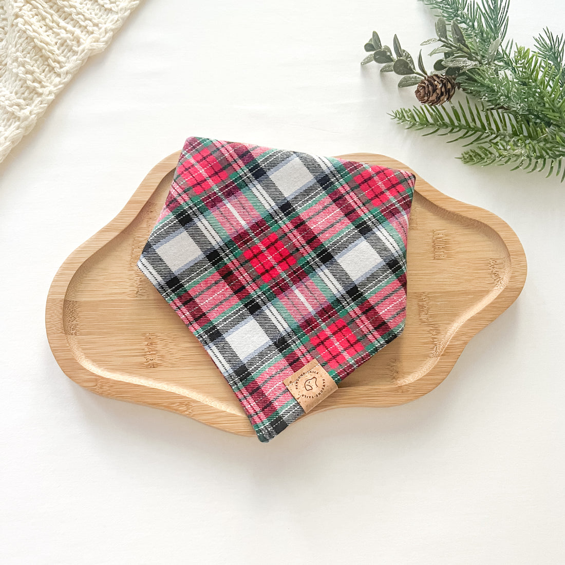 Merry & Bright Plaid Flannel Bandana