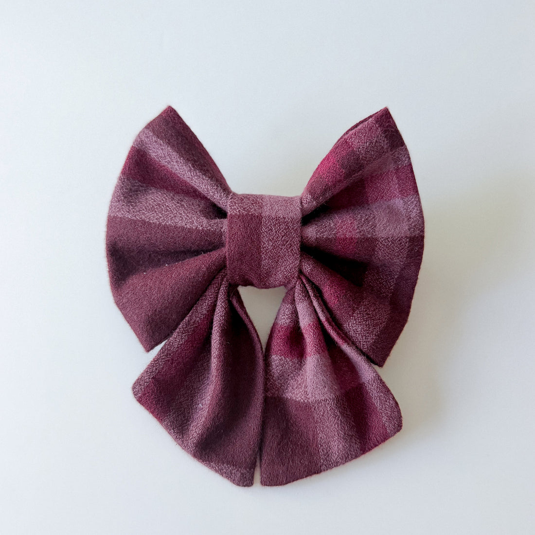 Burgundy Woods Flannel Sailor Bow