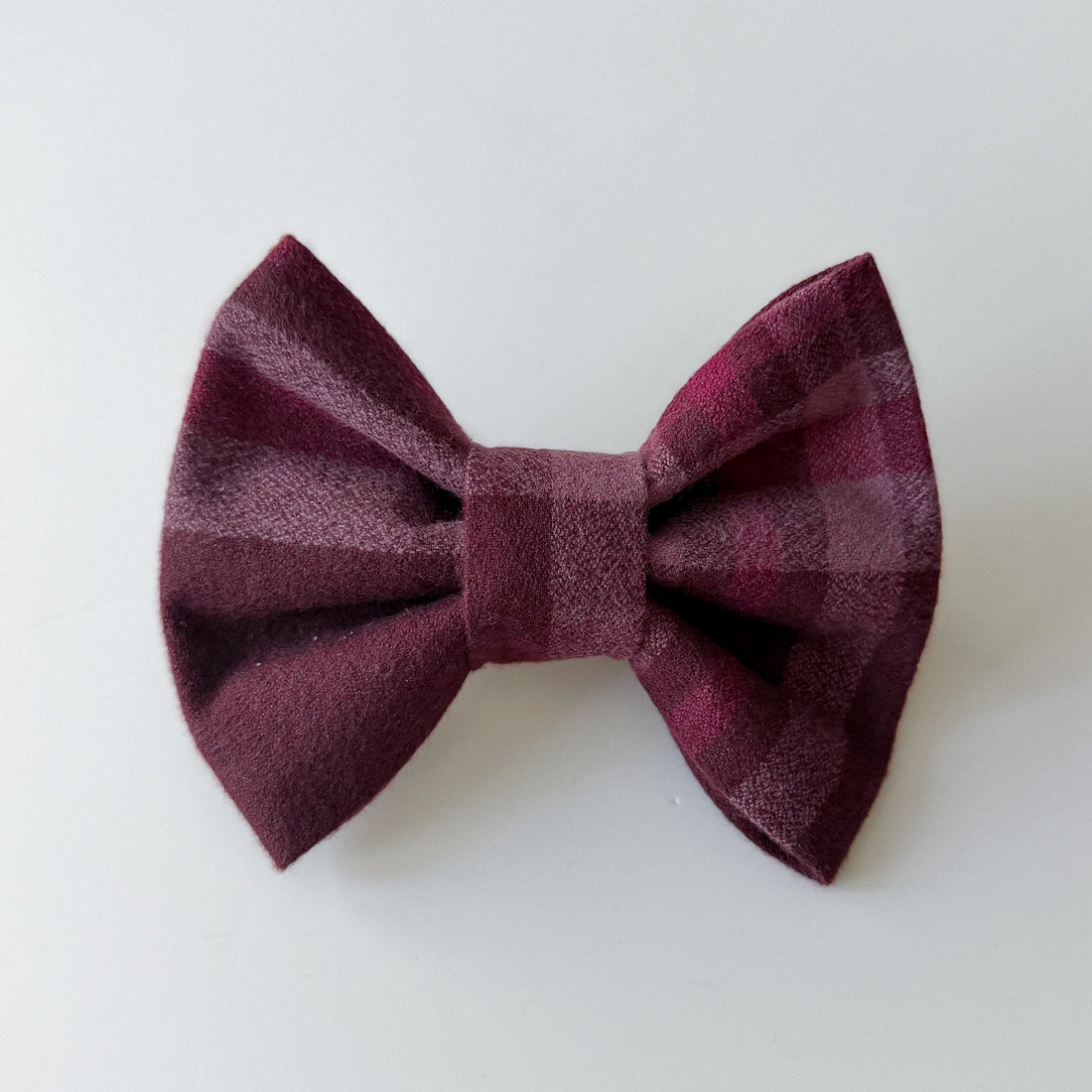 Burgundy Woods Flannel Bow Tie