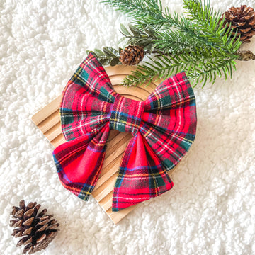Christmas Magic Flannel Sailor Bow