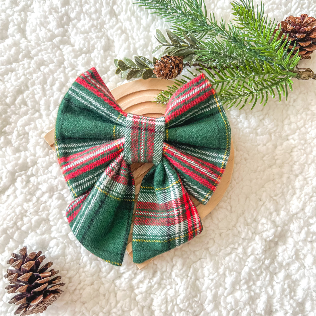 Jingle Bell Flannel Sailor Bow